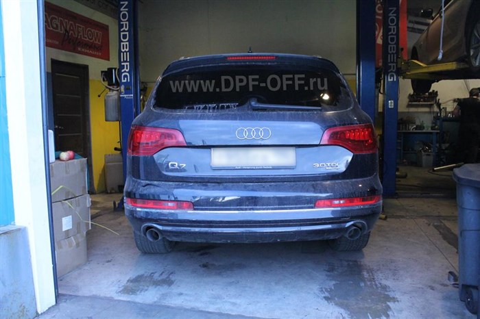 Удаление сажевого фильтра на Audi Q7 3.0 TDI / Ауди КУ7 3.0 дизель