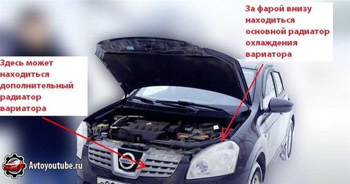Осматриваем состояние радиаторов охлаждения трансмиссионной жидкости при диагностике вариатора